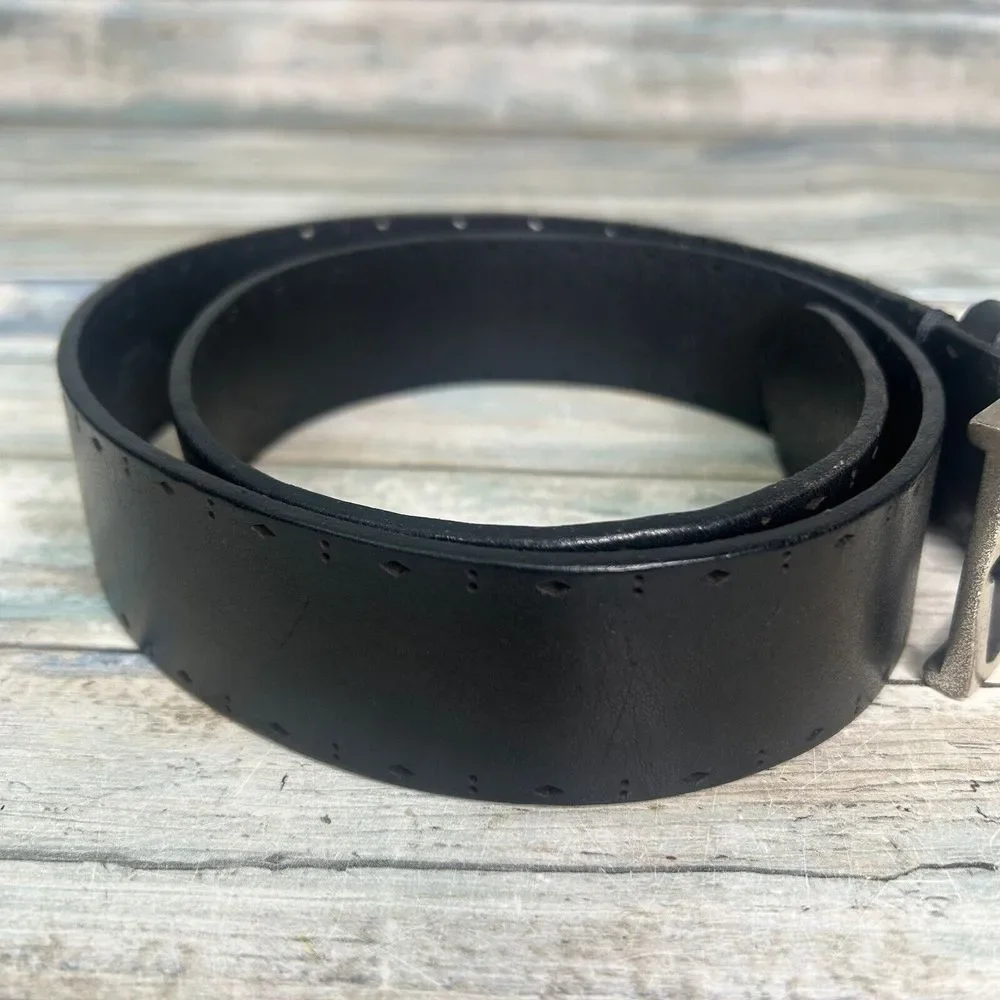 Martin Dingman Leather‎ Belt 34 Bridle Leather Mens Black Western Workwear